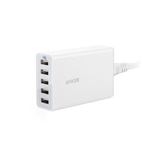 ადაპტერი PowerPort 5_40W 5-Port USB Charger for EU (White) Offline Packaging V3 A2124L22