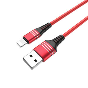 ანდროიდი კაბელი Micro / Hoco U46 Tricyclic silicone charging data cable for micro RED