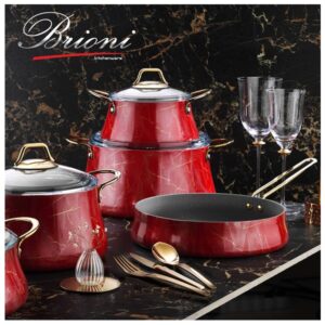 მარმარილოს ქვაბების ნაკრები Brioni 5PCS Marble