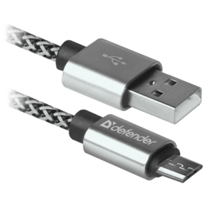 კაბელი USB cable Defender USB08-03T PRO USB2.0 White, AM-MicroBM, 1m, 2.1A