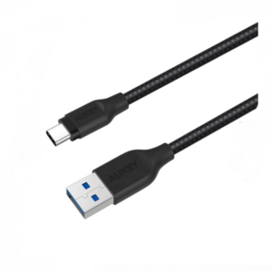 ანდროიდი კაბელი Type - C TO TYPE-C / Aukey Braided Nylon 60W Fast Charge  2 Metre Cable  Black