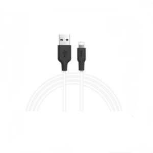 კაბელი IOS  Lightning / HOCO  X21 Silicone lightning charging cable black&white