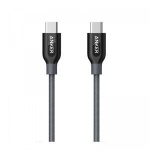 კაბელი Anker Powerline+ USB-C to USB-C 2.0 1m Gray with Pouch A8187HA1