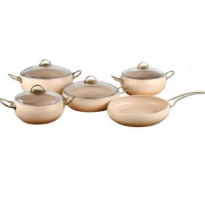 ქვაბების ნაკრები კრემისფერი 9 pcs 3024 OMS 25006