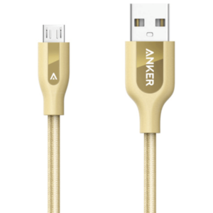 კაბელი Anker Powerline+ Micro USB 3m UN Golden with Offline Packaging V3 A8144HB1
