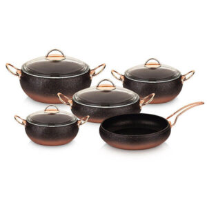 ქვაბების ნაკრები 9 PCs შავი 3040 GRANIT 25142
