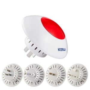 სირენა KERUI  Wireless Flashing Siren Alarm Flash Horn Red Light Strobe Siren 433 MHz suit for most Alarm System hot product Wireless Siren