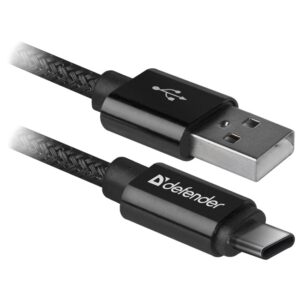 კაბელი USB cable, Black, AM-С Type, 1m, 2.1A, USB09-03T PRO USB2.0