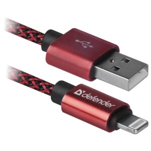კაბელი SB cable Defender USB09-03T PRO USB2.0 Red, AM-Type-C, 1m, 2.1A