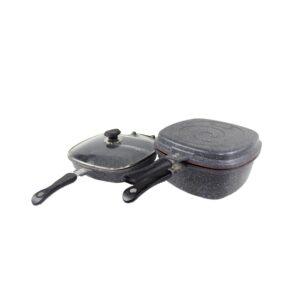 ქვაბების ნაკრები ნაცრისფერი 7 PCS OMS GRANIT 3224 12689
