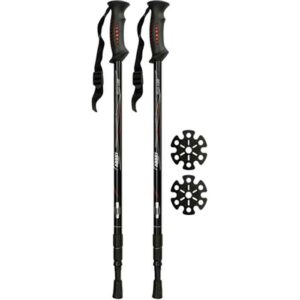 ჰაიკინგის ჯოხები Abbey 21SV ZRW anti shock Black/Red/White