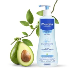 Mustela გამწმენდი, მიცელარული წყალი, სახის და ტანის, ჩამობანის გარეშე, 300 მლ, 0+