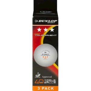 მაგიდის ტენისის ბურთი 3 ცალი Dunlop FORT TOURNAMENT 3 star.