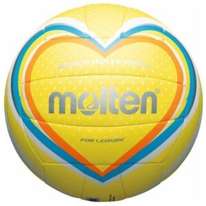 ფრენბურთის ბურთი სანაპიროს MOLTEN V5B1501-Y გარე მოხმარების, სინთ. ტყავი