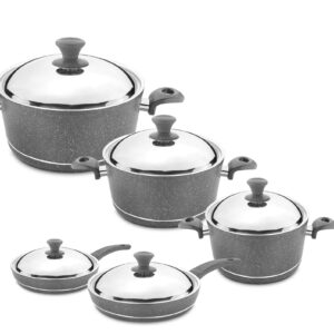 ქვაბებისა ნაკრები NT10PC GRY SET1