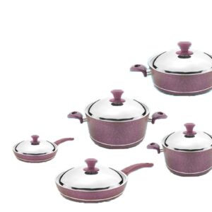 ქვაბების ნაკრები დიდი NATUREL NT10PC VIOLET