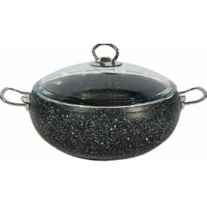 ორყურიანი ტაფა გრანიტი 22*11,5სმ TOPCHEF  ნაცრისფერი 3142 01 06 25255