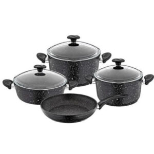ქვაბების ნაკრები KUMTEL NT7 PC  BLACK