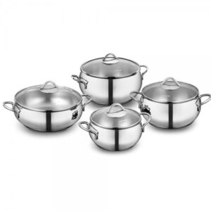 ქვაბების ნაკრები KORKMAZ A1807 TOMBIK COOKWARE Set 8pcs