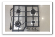 გაზქურის ზედაპირი HITEC AO 6040 INOX 4G 60cm built