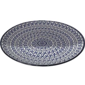 თეფში კერამიკის ლურჯი/თეთრი 21სმ 85P/8.5 2012 21706  DONGFANG