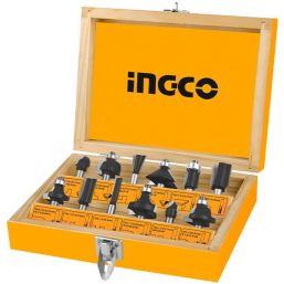 ელ.როუტერის საცვლელი პირები 6 MM (12 ცალიანი კომპლექტი) INGCO (AKRT1201)