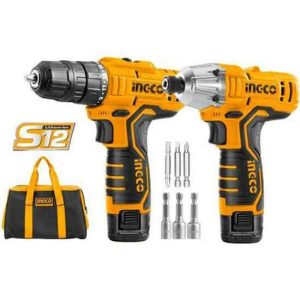 Lithium-Ion ელ. ხრახნდამჭერი 2-ნი კომპლექტი 12V INGCO   (CKLI1201)
