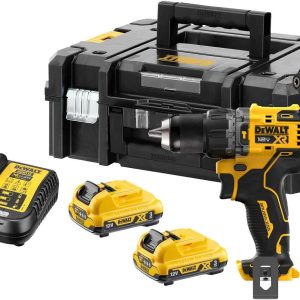 DEWALT DCK2111L2T-QW უსადენო სახრახნისის ნაკრები, 12V/3Ah, შავი/ყვითელი