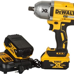 DEWALT DCF899P2-QW 18V,13მმ XR Li-ion უსადენო მაღალი ბრუნვის დარტყმის და 2x5.0Ah ბატარეებით მოყვება