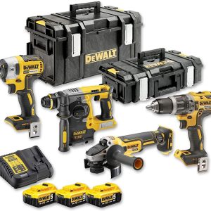 DEWALT DCK422P3-QW ბატარეის კომბინირებული პაკეტი (4 ცალი) ), 18 ვოლტი, 18 ვ, შავი/ყვითელი