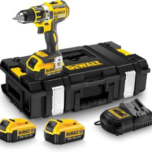 DEWALT DCD790M3-QW 18 ვოლტი / 4 ა უნახშირო საბურღი, 3 x 4Ah, 18 V, შავი/ყვითელი