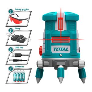 ლაზერული ნიველირი TOTAL TLL306505 (მუშა დიაპაზონი 30მ)