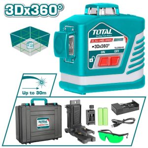 ლაზერული ნიველირი TOTAL TLL255245 (30M, 360°)