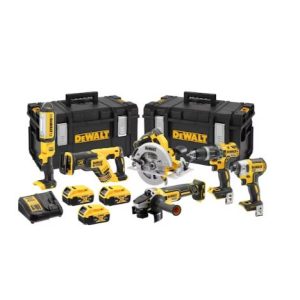 ელექტრო ინსტრუმენტების ნაკრები 6 ც DEWALT 18V XR  6 ცალი ნაკრები - 3 X 5Ah