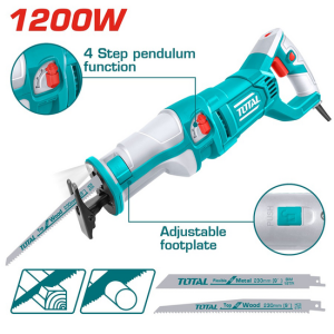 ორმხრივი ხერხის სიმძლავრე 1200W, 1000~2800 rpm სულ TOTAL  TS1001201
