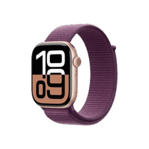 სმარტ საათი Apple Watch Series 10 GPS 42mm Rose Gold Aluminum Case With Plum Sport Band MWWK3