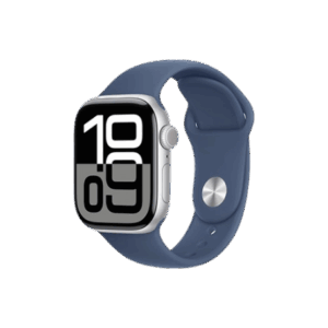 სმარტ საათი Apple Watch Series 10 GPS 46mm Silver Aluminum Case With Denim Sport Band MWWM3 M/L
