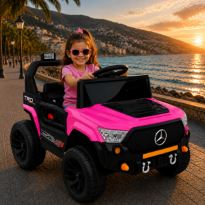 საბავშვო ელექტრო მანქანა Mercedes-Benz GM-505-PINK (2 ძრავა, 12V)
