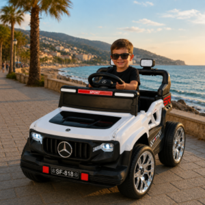 საბავშვო ელექტრო მანქანა Mercedes SF-818-W (2 ძრავა, 12V)