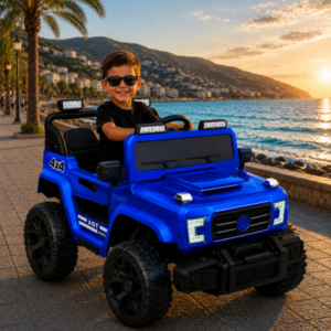 საბავშვო ელექტრო მანქანა Mercedes J-60E-BLU (2 ძრავა, 12V)
