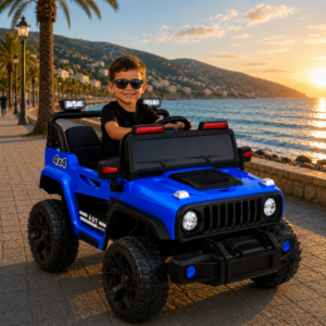 საბავშვო ელექტრო მანქანა Jeep M-60D-BLU (2 ძრავა, 12V)