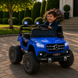 საბავშვო ელექტრო მანქანა Mercedes-Benz D-615BLU (2 ძრავა, 12V)