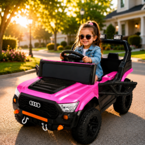 საბავშვო ელექტრო მანქანა AUDI GM-502-PINK (2 ძრავა, 12V)