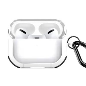 for Apple AirPods Pro (2nd gen) DUX DUCIS PECD Series Earphones Case Shockproof Protection Cover with Keychain - White
