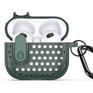 For Apple AirPods 3 DUX DUCIS PECM Series  Case TPU+PC Protective Cover with Keychain - Green
