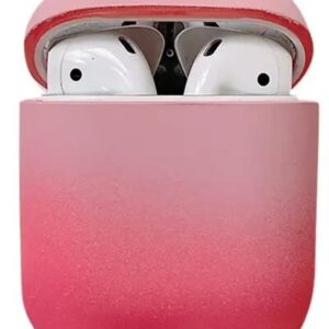 For Apple AirPods 2nd gen.Gradient Frosted PC Hard Case Protective Cover (without Buckle) - Pink / Rose