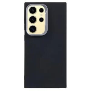 For Samsung Galaxy S25 Ultra Case Leather Textured TPU Shockproof Phone Cover - Black