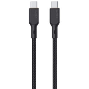 AUKEY CB-KCC102 C-to-C 1.8M 100W Kevlar Braided USB 2.0 Cable Black