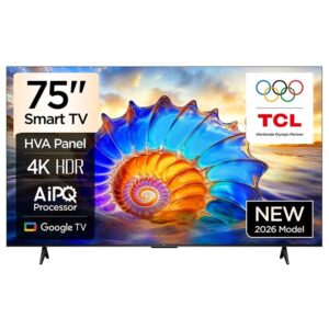 TV 75"(190cm)/ TCL 75V6D Google TV  4K  HDR10 WiFi5 BT5.2 Dolby Audio 15W 300X300